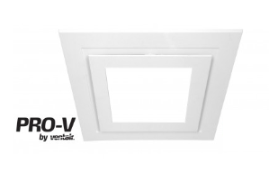 AIRBUS 250 EXHAUST FAN WITH WHITE 14W 3CCT LED SQUARE FASCIA